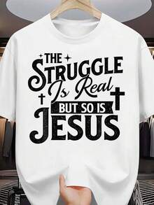 El desafío es real, pero también lo es la fe cristiana - Camiseta - Blanco - Ver 2