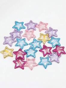 10pcs Colorful Glowing Star Hair Clips, Luminous Hair Accessories, Fluorescent Bangs Clips, Fun Hair Clips Set For Concert Support - Multicolor - View 5