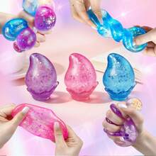 1pc Shiny Crystal Soft Squeeze Stress Ball Toy, Soft Squishy Toy, Suitable For Children, Teenagers, Adults, Autism, Anxiety Relief, Classroom Prizes, Party Favors, Filler Gifts, Carnival Gifts, Birthday Party Gifts - Multicolor - View 3