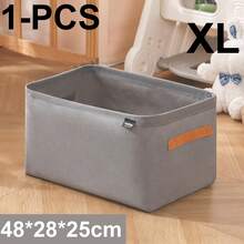 1/2pcs Foldable Fabric Storage Box With Divider, Large Capacity Wardrobe Organizer For Underwear, Socks, Clothes, Sturdy Steel Frame Storage Box For Closet, Non-Woven Drawer Storage Box For Bedroom - Multicolor - View 9
