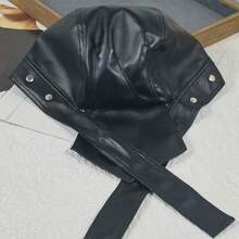New Vintage PU Leather Bag, Headscarf Hat, Skull Rivet Leather Cover, Strap Hat, Outdoor Sports Accessory Hat - PU Cap - View 4