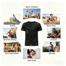 Washed Cotton T-Shirt With Retro Vintage Print, 230g, Made Of 100% High-Quality Cotton Fabric, Suitable For Both Men And Women, Ideal For Young Urban Style Lovers, Summer Short-Sleeved T-Shirt, Y2K Urban Style, Unisex, Y2K T-Shirt. - 黑色 - 查看 9