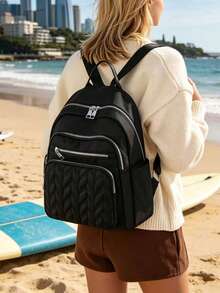 Women Fashion Backpacks - Negro 5 - View 12