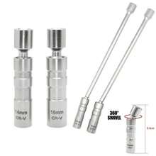 JUSTINLAU 14/16mm Ultra Thin Magnetic Spark Plug Wrench Extendable Wrench for Spark Plug Removal and Installation Car Repair Tool - A - Ver 3