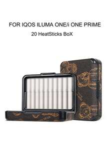 1pc IQOS ILUMA ONE PRIME Series 20-Stick Holder & Protective Case, PC+PU Hard Shell Soft Leather Dual Protection, Comfortable Grip, Anti-Crush Anti-Moisture, Portable, Fashionable Cartoon Pattern, Suitable For Business People, Men And Women, Travel Essential Accessory, Luxury Experience - BOX/Brown Bear - View 9