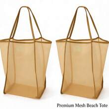 Large Mesh Beach Bag – Lightweight Summer Tote For Travel And Outdoor Use - A - 查看 14