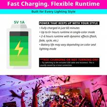 6PCS RGB LED Portable Party Light – Remote Control Wireless, 8 Colors Custom Lighting, Rechargeable Car Footwell Lights, Under Glow Kits Car Mods, Exterior & Interior Decorative Accessories, StrobeLight, Strobe Light Car Goodies Essential Product, Anti-Collision Emergency Flash Warning Light For SUV, Truck, Motorcycle, Bike, Aircraft – Cool Gift, Valentine's Day Gift, Christmas Gift, New Year Gift, Car Lover Gift - 6 Lights - View 6