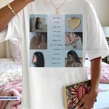 Beer The Locket Tour Hirt Album Songs Shirt Fan Merch Print220g Heavyweight 100% Cotton T-Shirt. Butterfly Print. Unisex Sizing. Round Neck Inspirational T-Shirt. Cute And Beautiful Y2K-Inspired Summer Top, Perfect For The Outdoors, Home, Work, Or Street Wear. Casual, Loose-Fitting Everyday T-Shirt. - 白色 - 查看 1