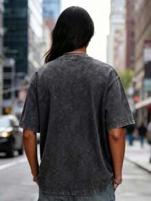hombres y mujeres100% algodónCamiseta de ujer Estilo Vintage con Estampado Gráfico Allsaint ondon, Ropa Casual para Primavera y Otoño, Regalo Perfecto para Amantes de la oda - Negro - Ver 8