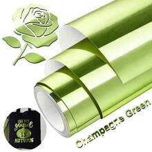 Rollo de vinilo metalizado dorado de 25cm x 75cm, fácil de cortar, adecuado para diseños de prensa en caliente DIY en camisetas - Oro - Ver 11