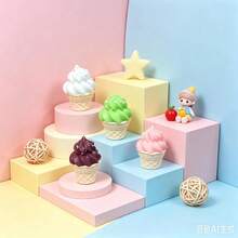 1个 - 2026新款硅胶挤压式冰淇淋甜筒，手工制作，逼真仿真食物玩具，儿童节、互动、友谊、家庭的完美礼物，热销爆款，爆炸模型，送给男朋友/女朋友的礼物，生日、派对，男女通用，理想礼物 - 彩色 - 查看 9