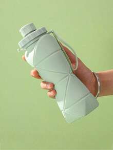 1pc 600ml Folding Sports Women Men Portable Silicone Cup Reusable Drinking Outdoor Fitness Gym Travel Camping Hiking Trekking Office School Supplies - 綠色 - 查看 8