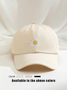 1pc Embroidered Baseball Cap, Suitable For Spring/Autumn Travel, Beach Party, Fashionable Adjustable Sun-Shading Casual Baseball Hat,Holiday,Festival - Multicolor - View 6
