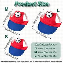 Adjustable Football Theme Sun Hat For Pets, Breathable Accessory Suitable For Small Dogs And Cats - Red - View 7