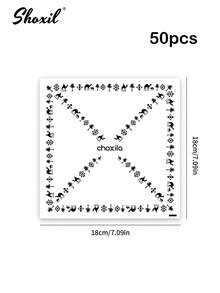 shoxil 50/100/200张中东图案18x18厘米蜡纸，不粘防油，骆驼印花，一次性纸，适用于蛋糕、三明治、糕点和食品包装 - Baking Paper - 查看 10