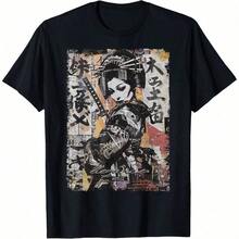 1 Piece Ramen Noodles Cat T-Shirt An Y2K Kawa Retro Cats Manga Anime For All Seasons, 100% Pure Cotton, One-Sided Print, Round Neck, Short Sleeve, Unisex, Base Layer, 180g, 100% Cotton, Designs Are Fully Printed. Unisex. - 顏色 10 - 查看 7