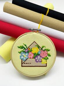 30x45cm Pre-Cut 11ct Cross Stitch Cloth, Suitable For Beginners And Crafters, 5 Classic Colors: Black, White, Red, Yellow, Brown, Meets Most Creation Needs - 30*45cm Medium-grid Fabric - View 1