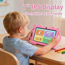 Tablet 7.0-Inch,Double Handle, Android13,4GB RAM+64GB ROM, Display IPS1280x800 2MP+5MP Camera, 4000mAh Battery, Parental Control, Shockproof Cartoon Cat Case Education, Games - Multicolor - View 6
