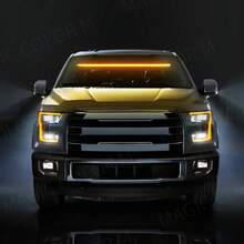 96 LED Strobe Lights For Emergency Flash Warning Lamp Windshield Bar 3030 Beads Red Blue Amber White Green Car Light Assembly - Rojo Azul - Ver 7