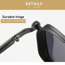 1 Pair Fashion New Metal Spring Punk Style Oversized Fashion Glasses, Suitable For Outdoor Travel And Beach For Men And Women - Multicolor - View 4