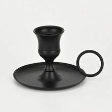 Metal Candle Holder Desktop Candlestick Ornament Candle Holder with Handle Centerpiece Festive Wedding Decoration - A2 - Ver 2