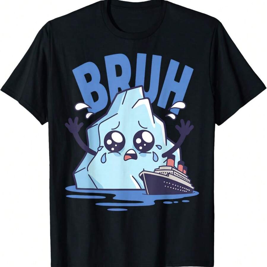 Funny Titanics Iceberg T-Shirt - Black - View 1