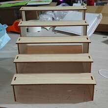 1pc Multi-Layer Wooden Desktop Succulent Plant Display Shelf - Wood Color - View 8