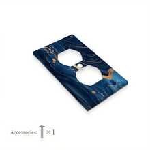 1/2 Pcs Blue Marble Pattern Light Switch Decorative Wall Plate, Suitable For Kitchen And Bathroom - A - View 10