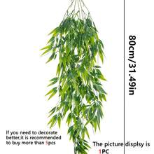 1件人造植物，吊掛式植栽盆，壁掛式裝飾架，適用於室內外，客廳架子裝飾，家居裝飾，房間裝飾，花園裝飾，牆面裝飾 - 綠色 - 查看 3