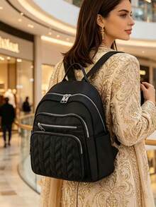 Women Fashion Backpacks - Negro 6 - View 11