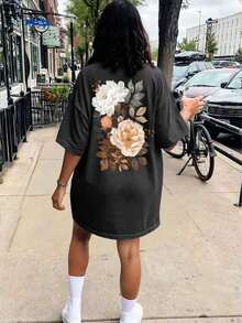 Spring Vacation Outfits For Women, Spring T-Shirt For Women - Dark Grey 2 - View 3