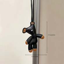 1pc Cute Brown Bear Keychain, Faux Leather Bag Charm, Adorable Cartoon Animal Pendant, Suitable For Backpack, Car Keys, Wallet Decoration, Unique Gift For Animal Lovers - Multicolor - View 4