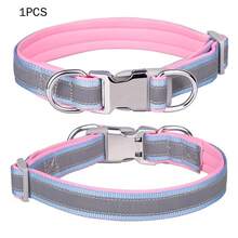 Vòng cổ cho chó bằng neoprene phản quang, có đệm, điều chỉnh được với khóa cài nhanh và vòng chữ D kép, thoáng khí, chống rối, phù hợp cho chó nhỏ đến chó lớn. - Nhiều màu - Xem 21