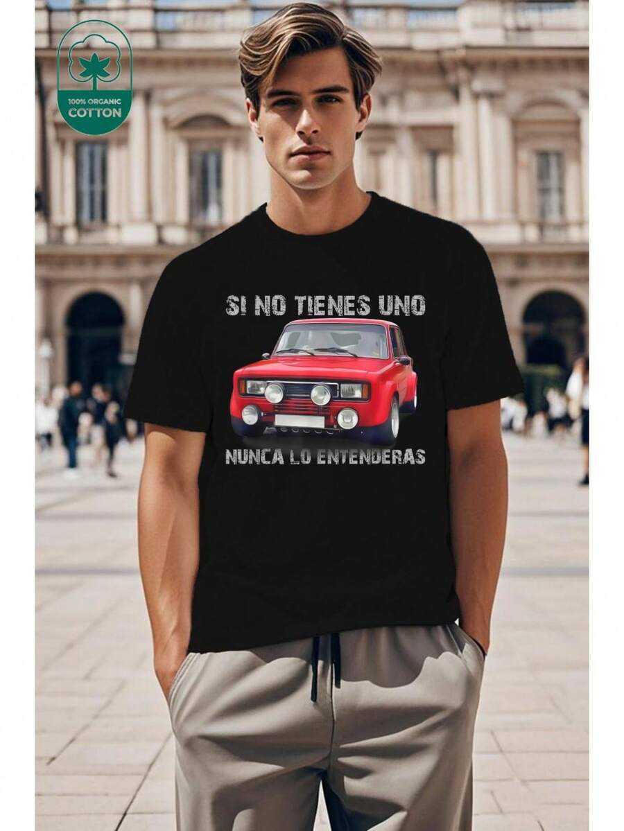 Classic Unisex Seat 124 T-Shirt, Round Neck, Durable Bohemian Design, 300 G/M², Casual Vintage Style For Informal Occasions - 後退 - 查看 1