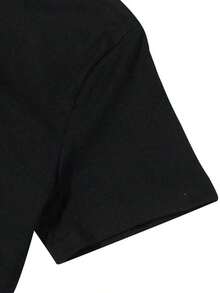 Camiseta de Algodón Puro para Hombre Talla Grande My Old Greg IllustratedPlus - Corte Holgado, Cuello Redondo, Manga Corta, Estilo Casual de Verano, Estampado Gráfico Elegante - Negro - Ver 6
