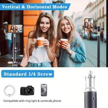 110cm Extendable Tripod Stand, Portable Live Streaming Photography Tool, No Battery Required, Practical Accessory - View 10
