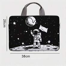 1 buah Tas Pelindung Laptop Lembut Motif Astronot, Cocok untuk Laptop 14 Inci, Penutup Pelindung Laptop - A - View 2