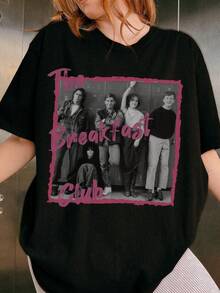 Camiseta unisex de manga corta, TheDesayunoClubPelículaCamisetaUnisexoComodidadColores1717,RelajadoAjusteVintageRetroTeecamisaJohnHughesCamisaDía de la MadreDíaJugadores de regalohombre, , , Dazymujer,romwehombres, bohochic,maestrasregalos,camisetaparaconjuntos de mujercon curvasparamu,y2k, - Negro - Ver 1