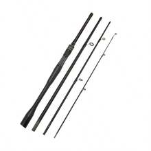 Cần câu cá di động 4 khúc, cần câu thẳng kiểu súng, cần câu nối, dụng cụ câu cá - màu đen - Xem 1