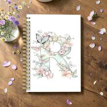 DANPERJI Sổ tay chữ cái hoa văn Bohemian 5.5" x 8.3" - Trang có dòng kẻ, các tờ giấy có đường xé tiện dụng, món quà tuyệt vời dành cho phụ nữ, nam giới, bạn bè, đồng nghiệp, nhật ký dễ thương, viết sáng tạo, phong cách giả tưởng, viết trơn tru, phù hợp cho các chuyên gia sáng tạo. - Chữ viết kiểu R - Xem 7