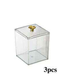 1个高透明密封防尘防水可堆叠亚克力化妆品收纳盒，适用于口红、发饰、化妆工具、护肤品、珠宝等，是浴室、宿舍、公寓、房车、居家使用的理想之选，也是送给女士和美妆爱好者的完美礼物，适合生日、圣诞节、母亲节、情人节等场合。 - 彩色 - 查看 7