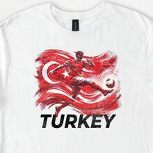 Camiseta de Fútbol de Turquía, Merchandising de Fútbol con Bandera Turca, Regalo para Fanáticos de la Copa Mundial, Camiseta Deportiva Retro - Blanco (solo estilos en blanco y negro) - Ver 8