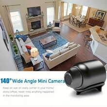 1 buah/2 buah Kamera Mini Pintar 1080P HD, Kamera Keamanan Rumah Nirkabel Portabel WiFi 2.4GHz dengan Perekaman Video, Monitor Bayi, Kamera Pengasuh dengan Penglihatan Malam, Deteksi Gerakan - Hitam - View 9