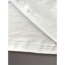 100% algodón puro, estampado dulce y fresco, adecuado para usar como prenda exterior, rejuvenecedor, corte holgado, estilizador, único, casual, cómodo, cuello redondo, manga corta. - Blanco - Ver 5