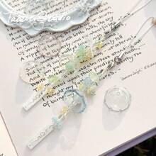 Dreamy Transparent Jellyfish Wind Chime Pendant Loose Beads Beads As Accessories Keychain Bag Hanging Pendant Jewelry - 半透明藍色風鈴 - 查看 2