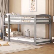 Bunk Bed For Children And Teenagers, Children's Bed, Solid Pine Frame, Easy To Assemble, 90x200cm, Grey. - Grey - View 4
