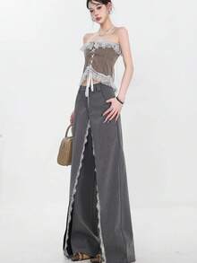 Women Pants - Grey - View 5