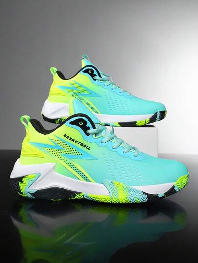 Professional Men's Basketball Shoes, Breathable Cushioned Non-Slip Sports Shoes, Men's Fashion Shock-Absorbing Outdoor Training Shoes Available In Plus Size, Indoor & Outdoor Casual Shoes (Camouflage Irregular Pattern)