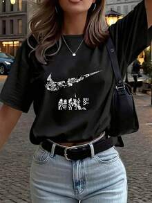 Women T-Shirts - Black - View 1