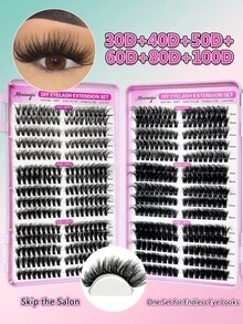 Cils Lashwhisper de style anime, doux et moelleux, longueurs mixtes de 8 à 16 mm. Cils 3D épais de style dessin animé "Misty", doux et moelleux pour extension de cils DIY, convient aux débutants - Multicolore - Voir 14